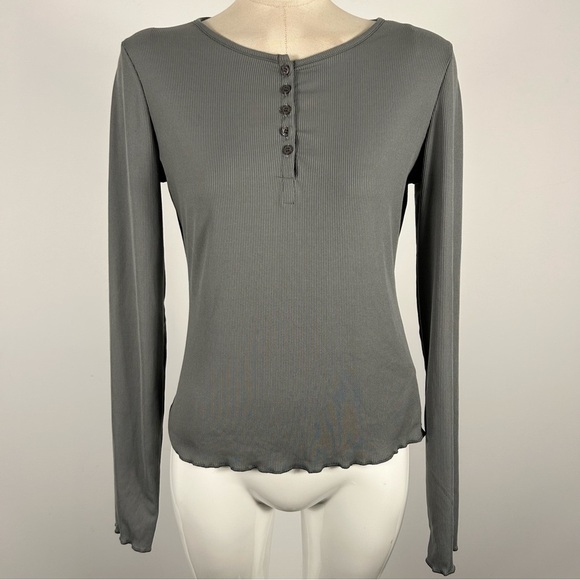 Dazy x StarSeries Gray Long Sleeve Button-Up Women's Top XXL - Picture 3 of 10